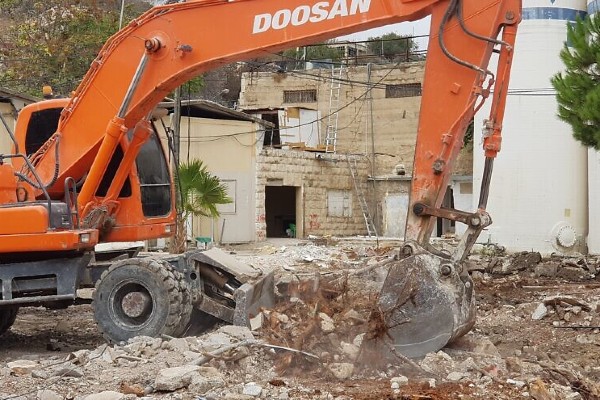 Construção em andamento nas novas moradias para a comunidade judaica de Hebron. (Comunidade Judaica de Hebron via JNS)