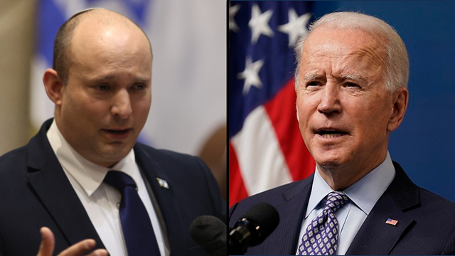 Naftali Bennett, Primeiro Ministro de Israel; e Joe Biden, Presidente dos Estados Unidos. (GPO, AP)