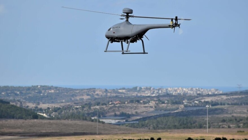 A empresa de defesa israelense Steadicopter revela um novo helicóptero não tripulado. (Crédito: Cortesia)