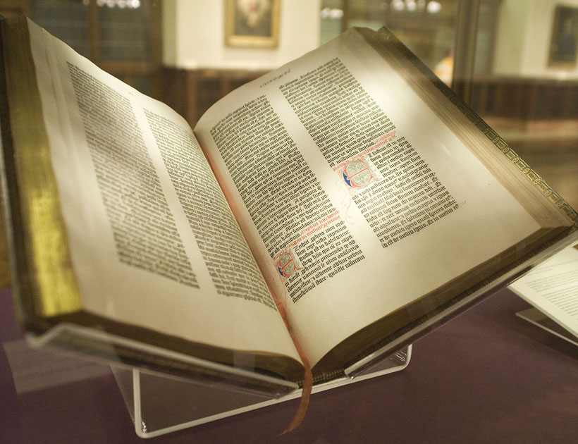 A Bíblia de Gutenberg – Foto: Wikipedia – CC BY-SA 2.0