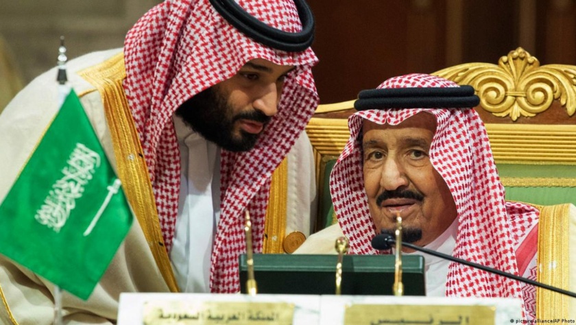 Princípe saudita e seu pai - Mohammad bin Salma e Salman